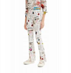 Desigual Krémszínű Mintás Nadrág (xs) (585541)