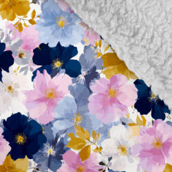 Takoy Téli softshell fehér báránybundával prémium romantikus apró virágok Rose Whisper