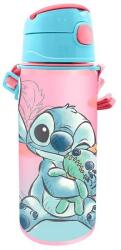  Stitch szívószálas aluminium kulacs 600 ml - iskolataskawebshop