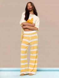  Musera Sárga Csíkos Kötött Nadrág (M) (612036)