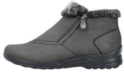 RIEKER Ghete dama, gri, casual, piele naturala, impermeabile, imblanite, cu talpa joasa, Rieker L1868-45-Gri (Marime: 37) (L1868-45-Gri-37)