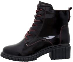 Pass Collection Ghete dama, bordo, casual, piele naturala lacuita, cu toc, Pass Collection J8B21602-23-L-Bordo (Marime: 37) (J8B21602-23-L-Bordo-37)