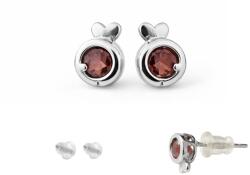  Cercei din Granat Rotund Fatetat 9 x 6 x 15 mm cu Argint 925 - Bijuterii elegante pentru purtare zilnica - 1 Pereche