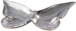  Ezüst színű gyönyörű pillangó formájú alumínium dekor tál - 29 cm