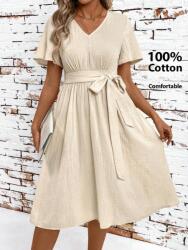 Shein Bézs Ruha MIDI Megkötős (M) (609259)