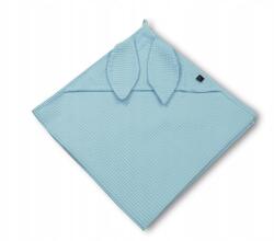 Bomix Fürdőlepedő Ostya törölköző kapucnival kék 100x100cm Nagy XL (5904966720192)