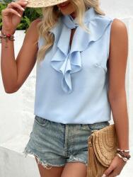 Shein LC96101 Shein Kék Fodros Ujjatlan Blúz (35) L