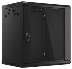 Lanberg 19" fali rack szekrény 12U/600X450 lapraszerelt, fekete V2