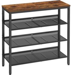 SONGMICS Cipőtartó Állvány 3 szintes hálós polccal Organizer cipőtartó (LBS040B01)