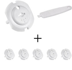 WALTECO Gyermekbiztonsági zár elektromos konnektorokhoz 6 + 1 db (WT-40311)