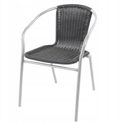 Linder Exclusiv Kerti szék Ratan Ezüst/Fekete (MC4607)