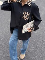 Shein Fekete Mintás Ing Betétekkel (s) (587283)