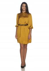 LIU JO 38-as mustársárga szatén ruha, galléros, poliészter (550982)