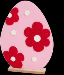 ACTION Húsvéti filc figura 26x5x34cm Húsvéti tojás állványon rózsaszín (AL-517)