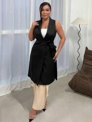 Shein Fekete Hosszabb Ujjatlan Blézer (s) (579631)