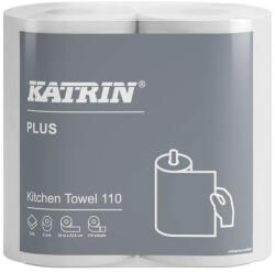 KATRIN Kéztörlő tekercses KATRIN Plus Kitchen 110 2 tekercses 13, 4 cm 24 m 2 rétegű fehér (89673) - papir-bolt