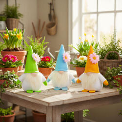  Textil dekoráció - manó - 15 cm - 3 féle (HDM-005)