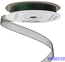  Organza szalag 10mm x 20m - Sötétzöld