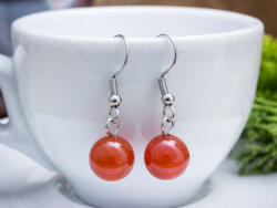 R. M. ékszer Karneol lógós fülbevaló 8mm (17587RM)