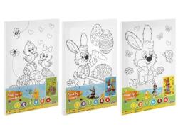 Grafix Festés számok szerint gyerekeknek (vászon, festék, ecset), 20x30cm, húsvéti, 3 féle változat (nyuszik, tojások és csibék) (RMS-810004) - mesescuccok