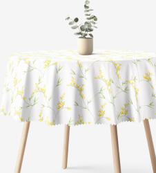 Goldea kör alakú teflonos terítő - mimózavirágok Ø 140 cm