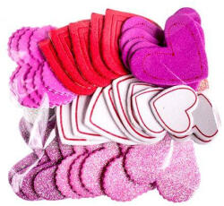 DP CRAFT Dekorgumi, öntapadós, szívek, színes és csillogó, 50 db-os (DPC-KSPI-069) - mesescuccok