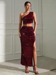 Shein Flitteres Bordó Szett (M) (611111)