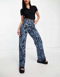 Stradivarius Kék Farmer Fekete Mintás (40) (543944)