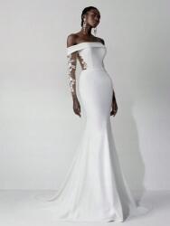 Shein Fehér Nyitott Vállú Maxi Ruha (s) (607726)