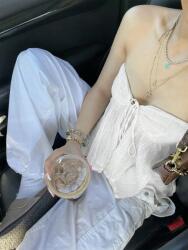 Shein Fehér Megkötős Felső (L) (610871)