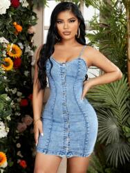 Shein Kék Farmer Ruha (s) (610796)