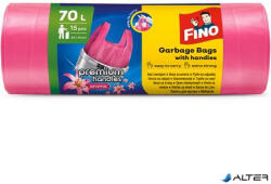 FINO Szemeteszsák, köthető füles, illatosított, 70 l, 15 db, 62x73 cm, 16 , FINO "Premium handles", rózsaszín (8571050031) - alter