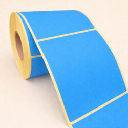  101, 6x152, 4mm direkt THERMO KÉK címke 500 db/40gy + RITZ futárcímke, raklapcímke