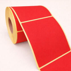  101, 6x152, 4mm direkt THERMO PIROS címke 500 db/40gy + RITZ futárcímke, raklapcímke