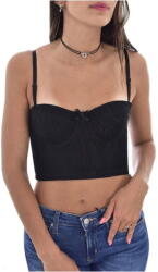 Guess Fekete Csipkés Hímzett Felső (M) (551724)