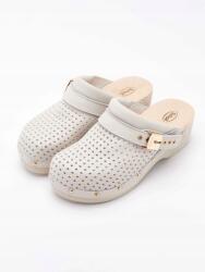 Scholl Bézs Bőr Flip-flop Papucs (40) (572547)