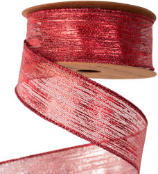 Valex Decor Borneo metál szövet szalag drótos szegéllyel 38mm x 9.1m - Piros (MR3810-40)