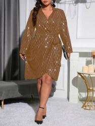 Shein Barna Boríték Mintás Ruha (0XL) (598307)