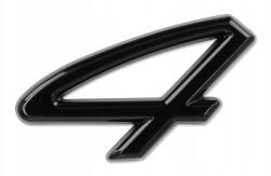 Porsche Öntapadós bélyegző Porsche 911 Carrera 4 3x1, 8 cm Fekete