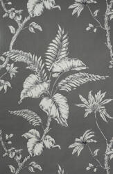 Marburg Fekete-ezüst nagy levél mintás tapéta (31847) (31847)
