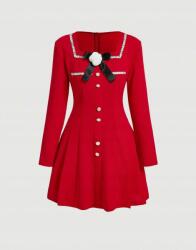 Shein Piros Ruha Hosszú Ujjú (s) (611419)