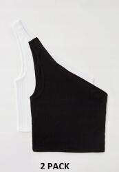 Topshop 2PACK Fehér Fekete Bordázott Felső (36) (544471)