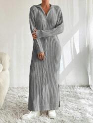 Shein Szürke Kötött Ruha Kivágásokkal (M) (611697)