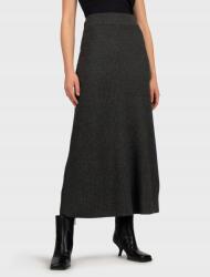 Tru Trussardi Szürke Bordázott Gyapjú Szoknya (s) (556503)