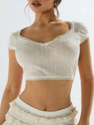 Shein Rövid Ekrü Felső (M) (610613)