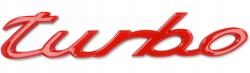 Porsche Öntapadós bélyegző Porsche Turbo 11, 5x2, 3 cm Piros