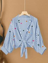 Shein Áttetsző Ing Megkötős Mintával (1XL) (610705)