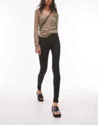 Topshop Fekete High Waist Cső Farmernadrág (26/30) (546895)