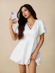 Shein Fehér Ruha V Neck (xs) (610098)