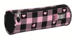 St. Majewski St. Right Pink Checkered цилиндричен ученически несесер